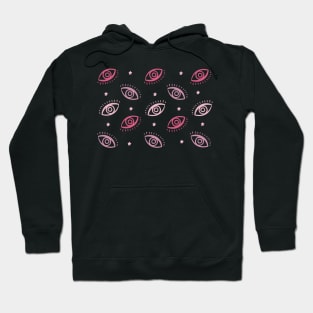 pink evil eyes Hoodie